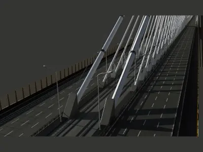 Yavuz Sultan Selim Bridge 3D model