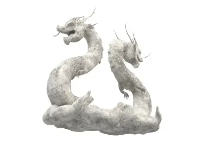 Chinese Dragon Decoration Statue v1 001 Low-poly 3D model