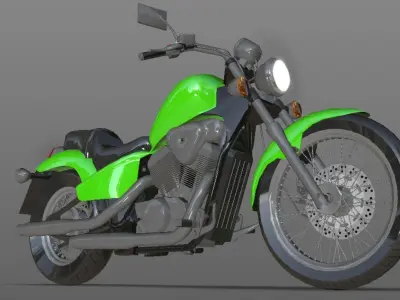 Honda Shadow Bike 3D Model - Ready Game Asset Low-poly 3D model