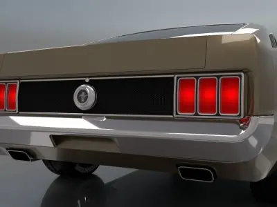 Mustang 1970 Low Poly 3D model