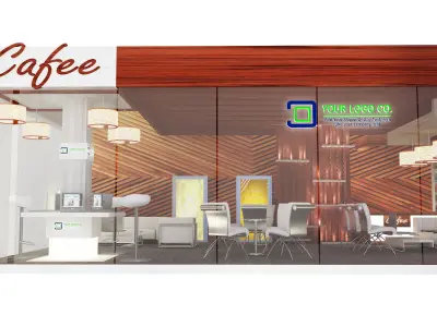  Caffe Resturant Design a562 3D model