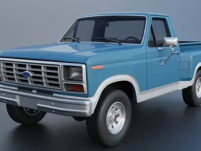 Pickup Truck F-150 Flareside 1983  3D print model