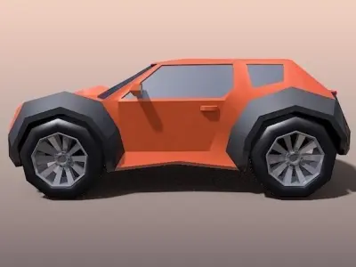 Lowpoly crossover concept vehicle Low-poly 3D model