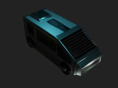 Sci-fi Car Low-poly 3D model