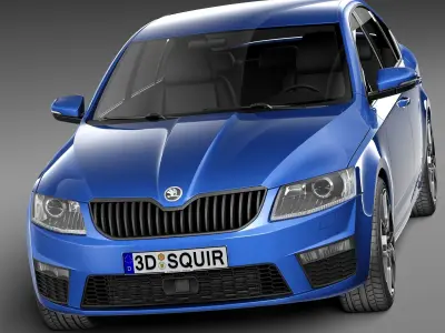 Skoda Octavia RS sedan 2014 3D model