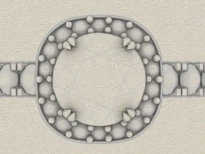 Diamond Ring Solitare 3dm stl render detail 3D print model 3D print model