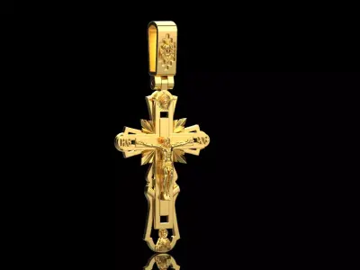 Jesus Cross Pendant 10557 3D print model