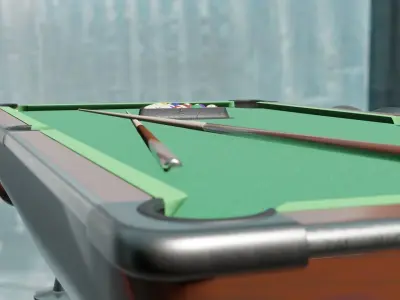 pool table Low-poly 3D model