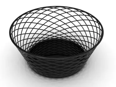 d box wire basket 3D model