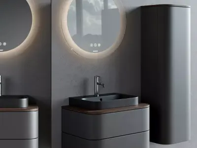 Duravit Happy D2 Plus  Vanity unit Low-poly 3D model