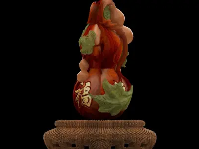 Chinese gourd 3D model purchase