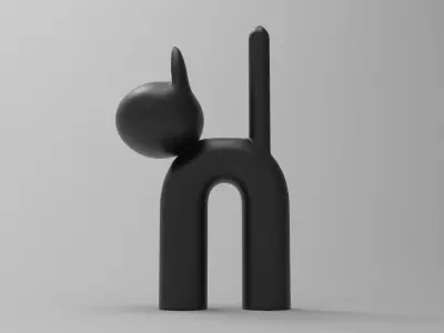 Saku Cat Low-poly 3D model