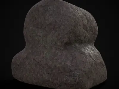 Short Cross Headstone Low-poly 3D model