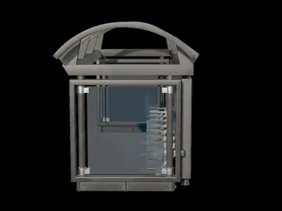 Game Ready Bus Stop 5 Low-poly 3D model