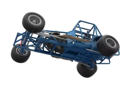 Vintage Dirt Modified stock car Base Scale 1 to 25 3D print model