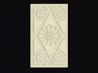 Central decor ornament for furniture 3D model 296