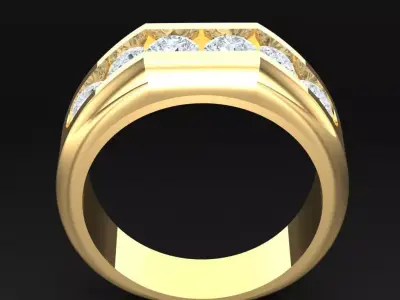 Luxury Men Rings Designs 4MR038 3D print model
