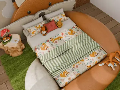 Fink Kids Room Blender Scene 3D model