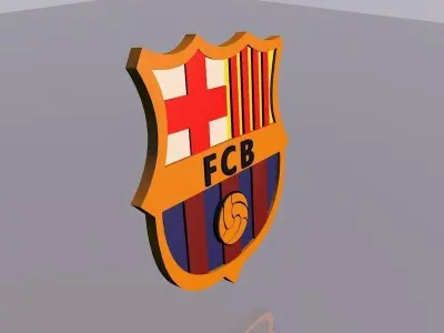 Barcelona Logo Football Club Free 3D model