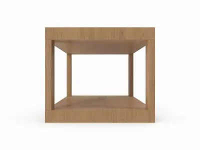 Table 5 wood eat coffee rectangular model 3D model