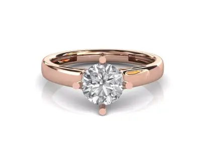 STL 3DM Print Ready Women Diamond Ring Lightweight Printable  3D print model 79