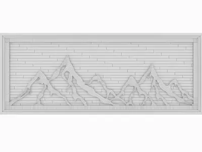 Wall Hanging  Metal and wood wall art 3D model