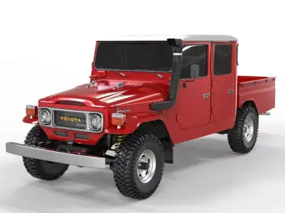 1980 Toyota Land Cruiser FJ45 Double Cab  3D model