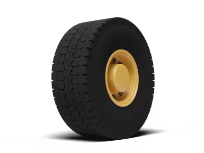 Truck tire Low-poly 3D model