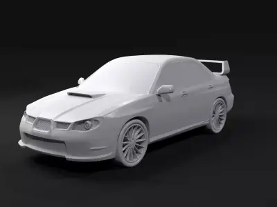 Subaru Impreza 2007 Printable car 3D print model