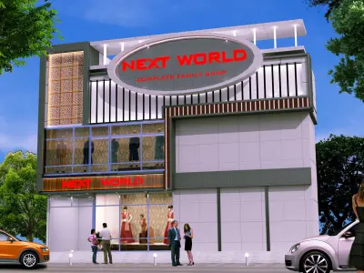 cummercial building Low-poly 3D model