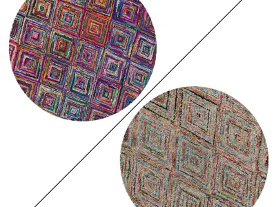 Round Rug Set 266 3D model