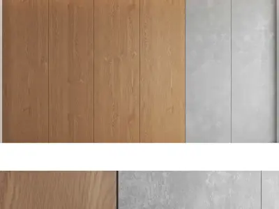 Decorative wall panel set 45 3D model