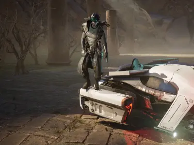 Hovercar police vehicle Sci-fi 3D 3D model