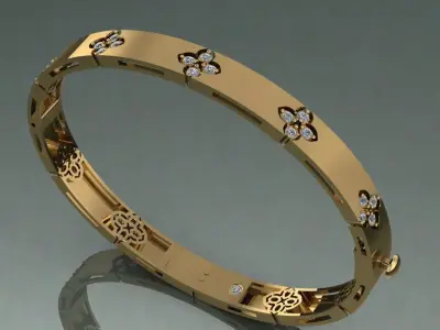 robertocoin bracelet stone design 3D print model