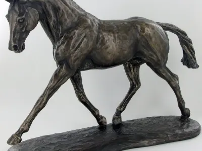 bronze horse Low-poly 3D model