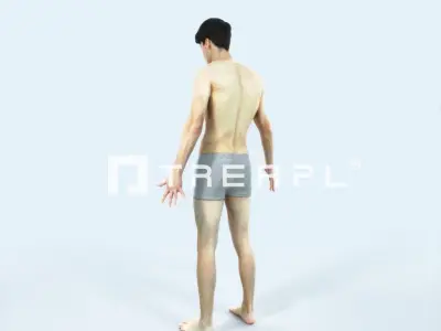 Prime H Beach Animated Rigged Sports Man Low-poly 3D model