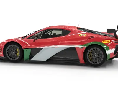 Ferrari 296 GTB GT3 Version Low-poly 3D model