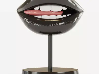Figurine Lips Black 3D print model