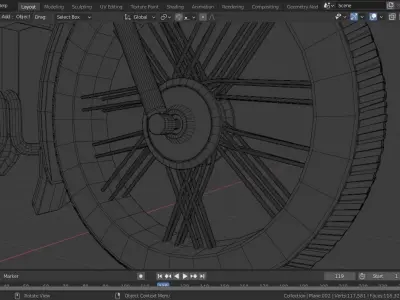 Motorbike honda motorcycle Low-poly 3D model
