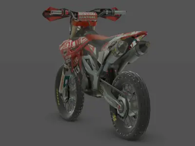 Aprilia MXV 450 Off-Road Dirt Bike 3D Model Low-poly 3D model