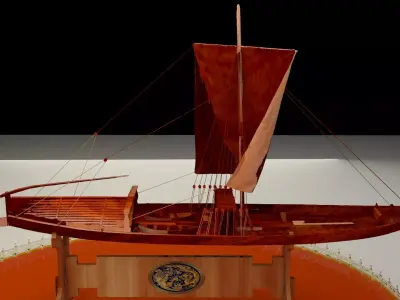 Chinese junk boat 3D model