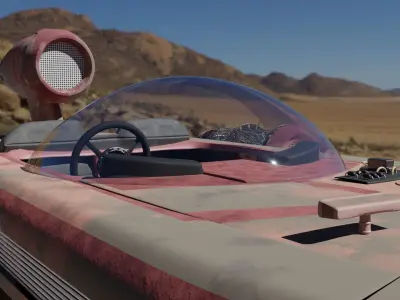 landspeeder star wars 3D model