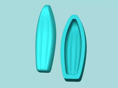 Sunflower Petal 04 - Silicone Mold Maker - Template 3D print model