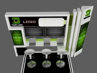 Booth Exhibition Stand a444d 3D model