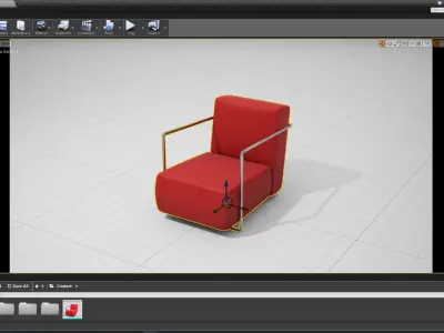 Flexform ABC Chair UE4 Low-poly 3D model