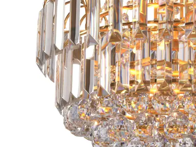 Luxury Crystal Pendant Lamp Chandelier Light Fixture 3D model