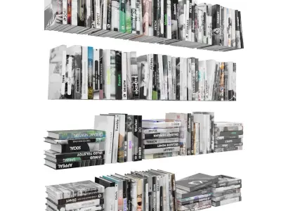 Books 150 pieces 4-6-2 Low-poly 3D model