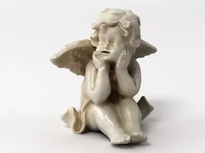 Angel Statuette 001 3D model