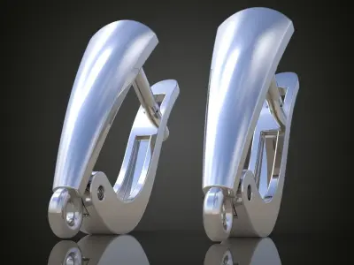 Earring 3D model 3D printable model 0112 3D print model