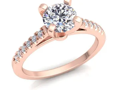 Luxury Solitaire Ring  3D print model